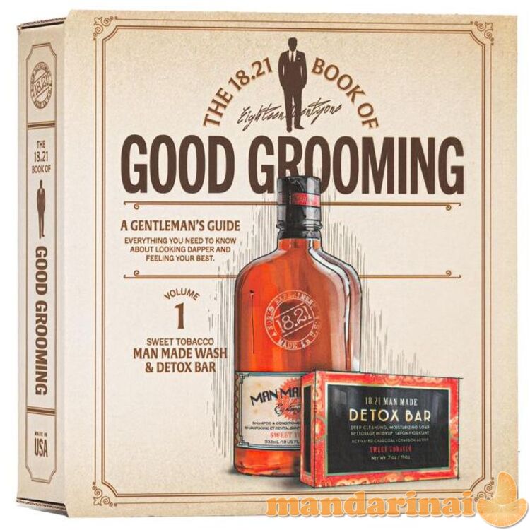 Kūno ir plaukų priežiūros rinkinys vyrams Faux Book Sweet Tobacco 