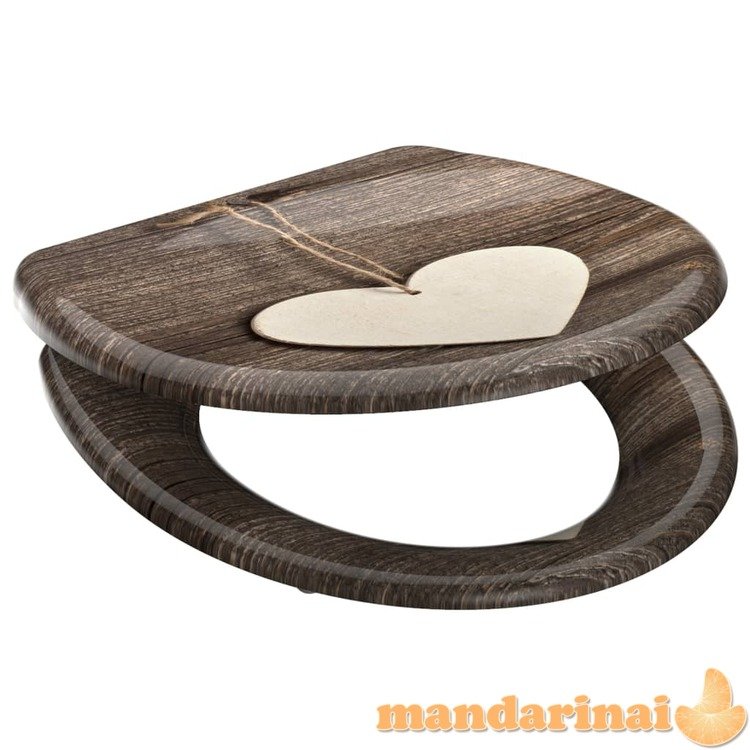 SchÜtte klozeto sėdynė su soft-close mechanizmu wood heart
