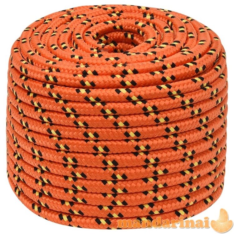 Valties virvė, oranžinės spalvos, 14mm, 25m, polipropilenas