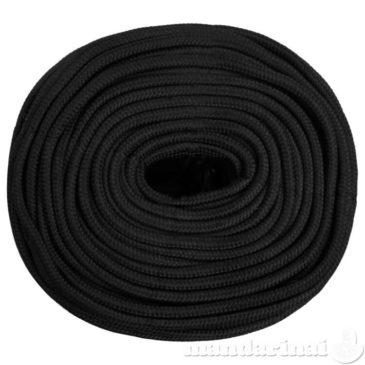 Valties virvė, visiškai juoda, 8mm, 250m, polipropilenas
