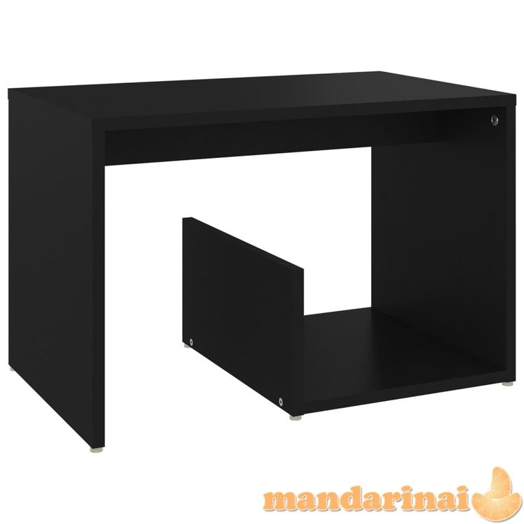 Šoninis staliukas, juodos spalvos, 59x36x38cm, mdp