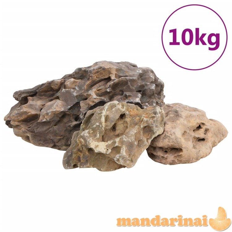 Drakono akmenys, pilkos spalvos, 10kg, 10–40cm