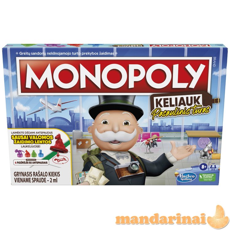 MONOPOLY Žaidimas „Monopolis: keliauk. Pasaulinis turas“, (lietuvių kalba)