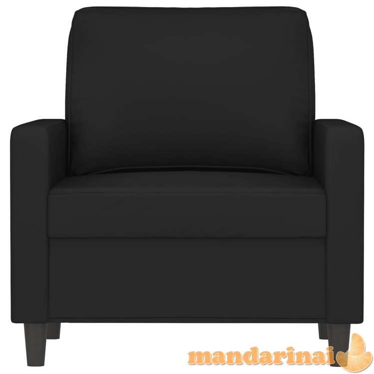 Krėslas, juodos spalvos, 60cm, aksomas