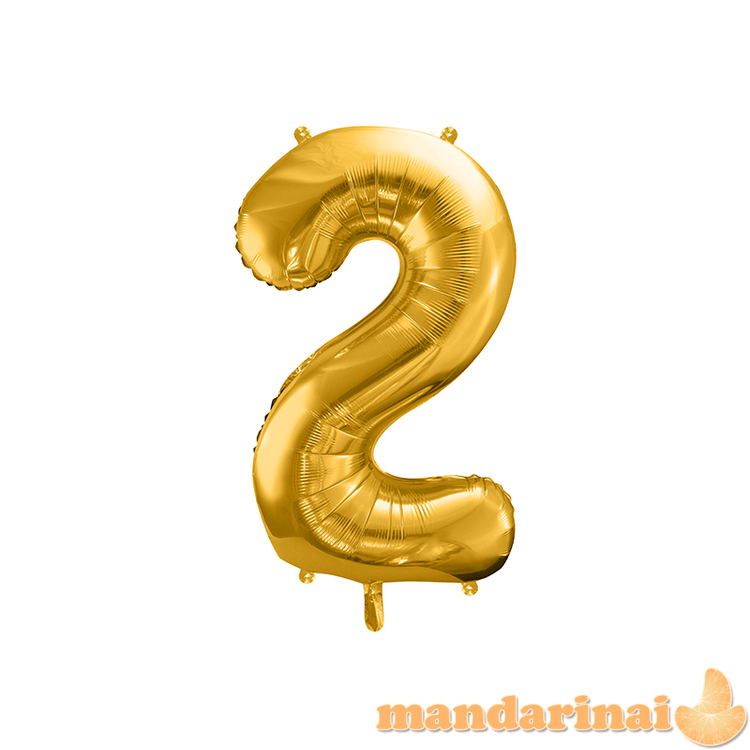 Foil Balloon Number   2  , 86cm, gold