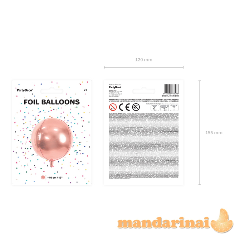 Folinis balionas - rožinis auksas 4