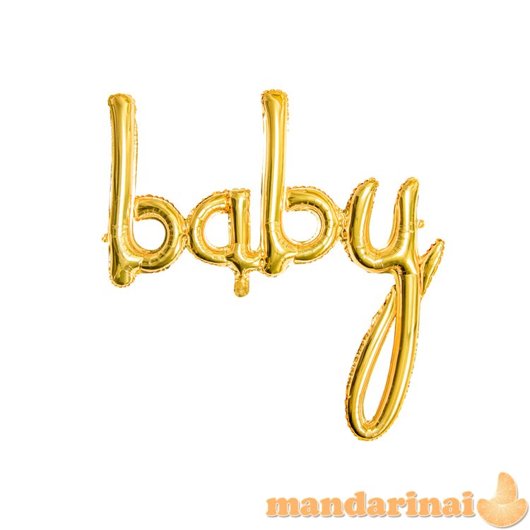 Foil balloon Baby, gold, 73.5x75.5cm