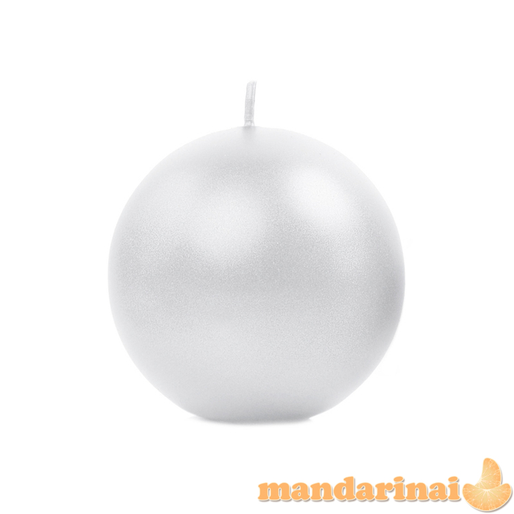 Candle Sphere, metallic, pearl, 8cm (1 pkt / 6 pc.)