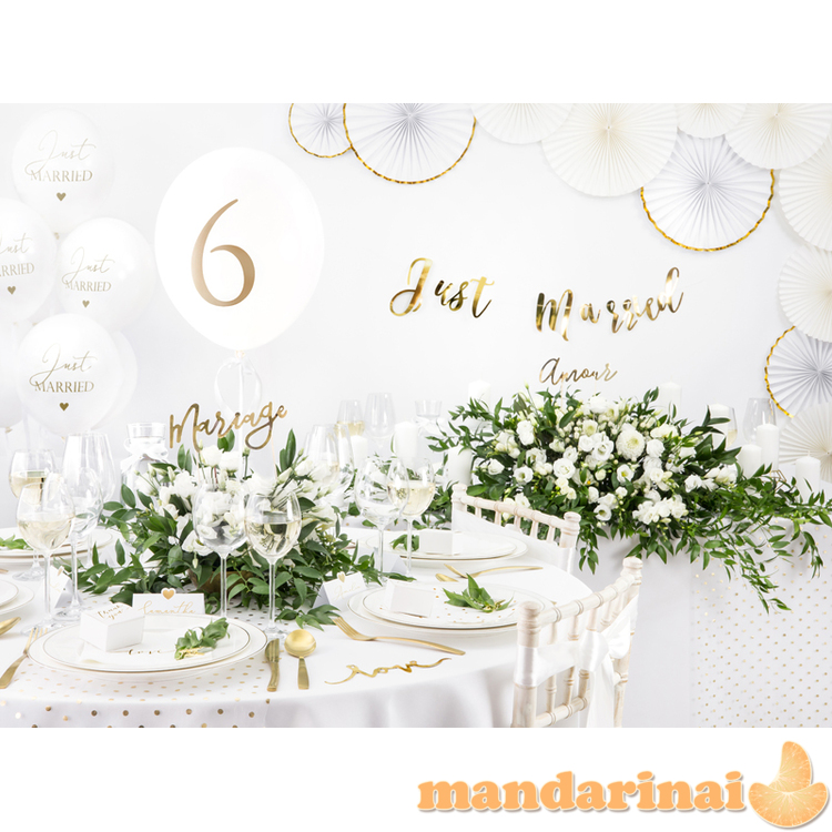 Balloons 30cm, Just Married, Pastel Pure White (1 pkt / 50 pc.) 2