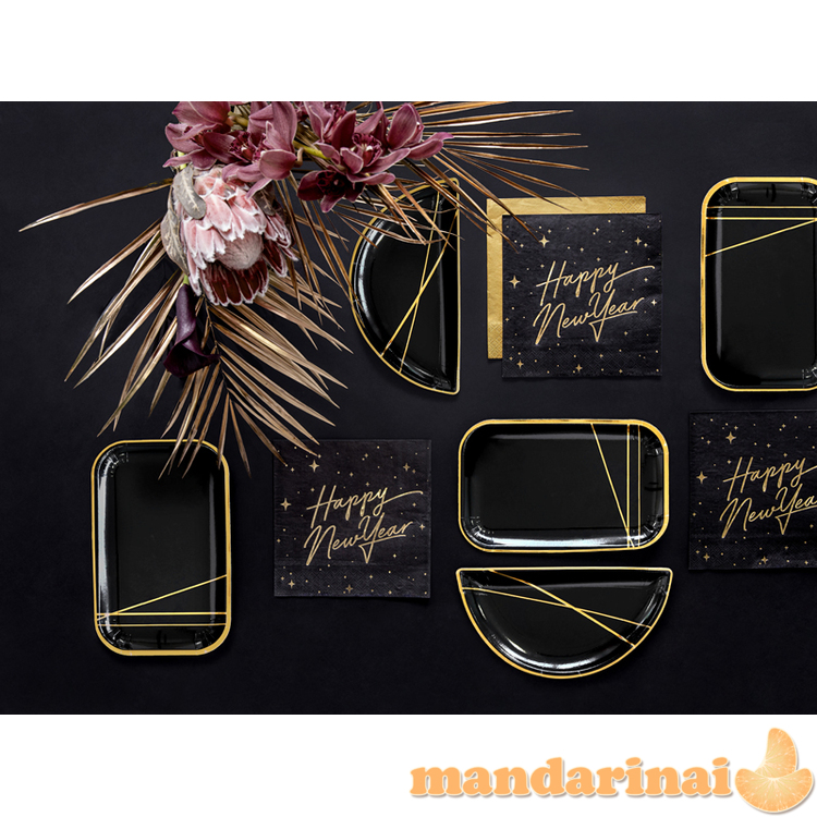 Napkins Happy New Year, black, 33x33cm (1 pkt / 20 pc.) 4