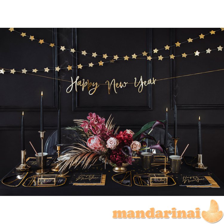 Napkins Happy New Year, black, 33x33cm (1 pkt / 20 pc.) 3
