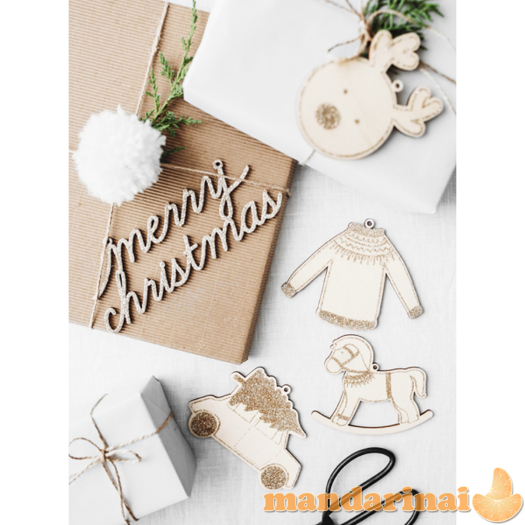 Hanging decorations Christmas, mix (1 pkt / 10 pc.)