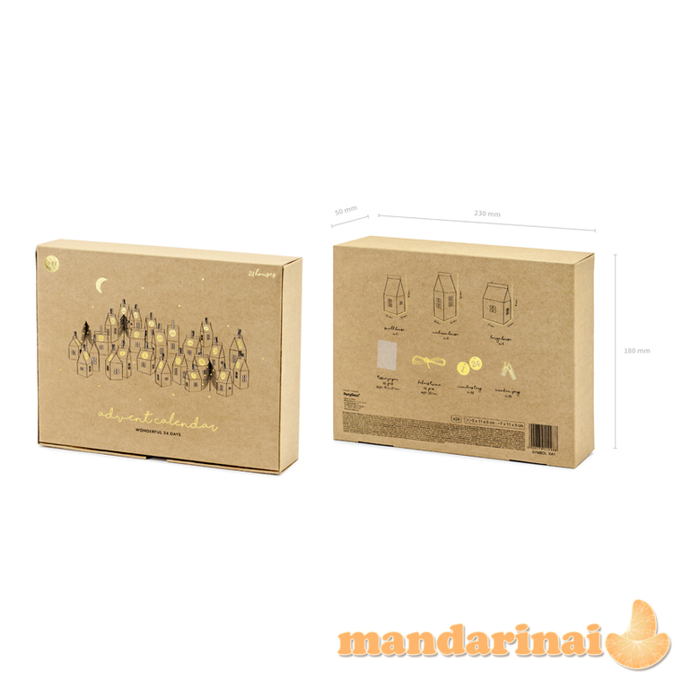 Advent calendar Houses, mix 4