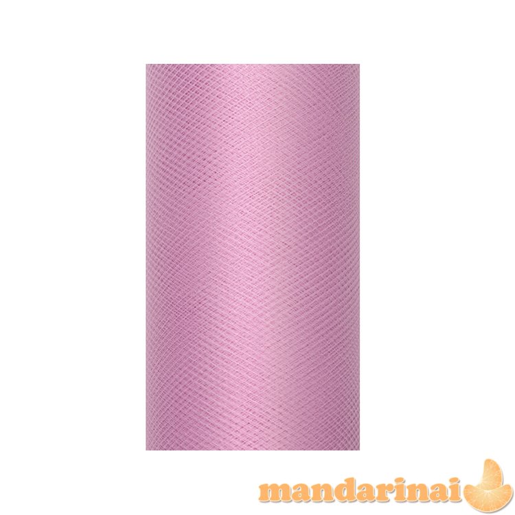 Tulle Plain, powder pink, 0.3 x 9m
