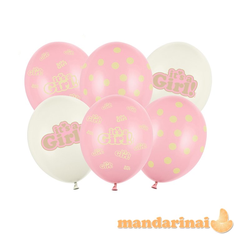 Balloons 30cm, It s a Girl, Pastel Mix (1 pkt / 50 pc.)