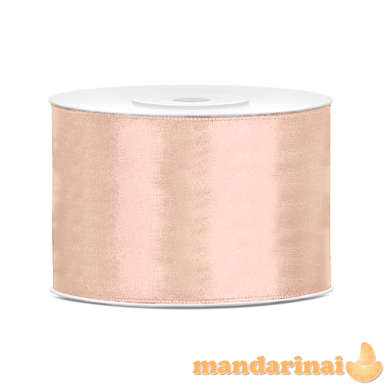 Satin Ribbon, light peach, 50mm/25m