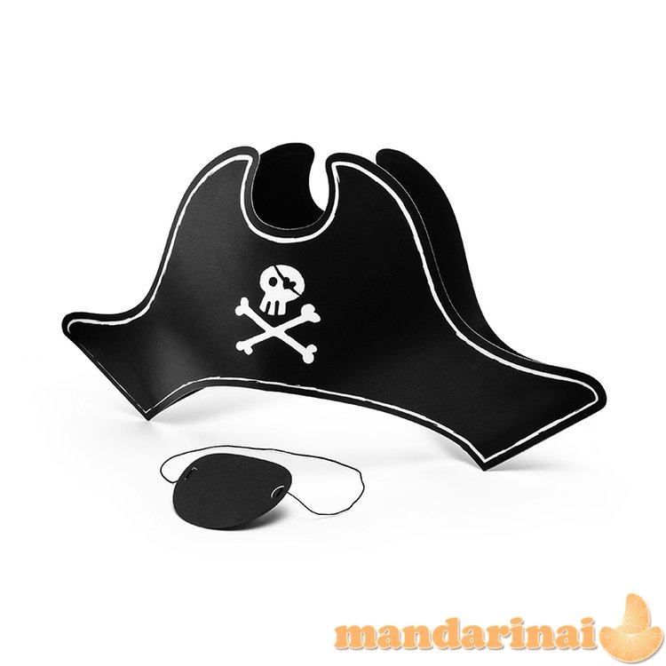 Pirate s Hat and eyepatch, 14cm