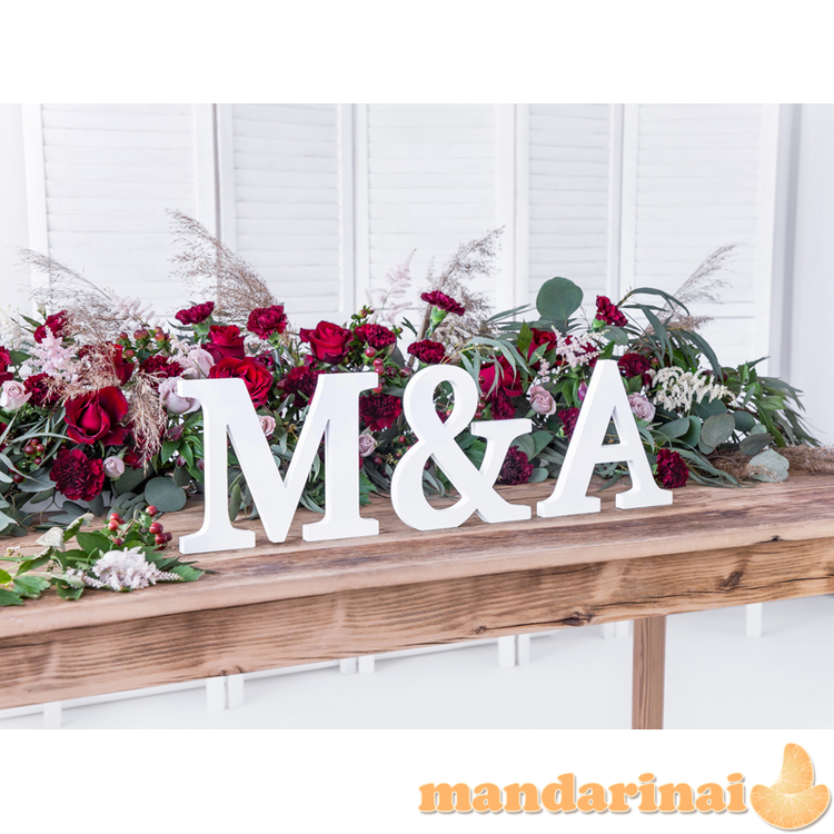 Wooden letter A, white, 21.5x20cm 2