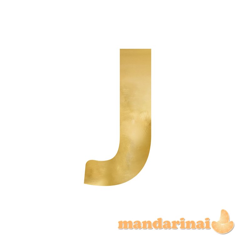 Mirror letter   J  , gold, 30x61 cm
