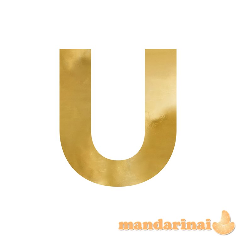 Mirror letter   U  , gold, 52x61 cm