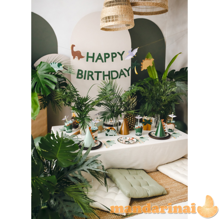 Banner Happy Birthday Dino, 3 m, mix 4