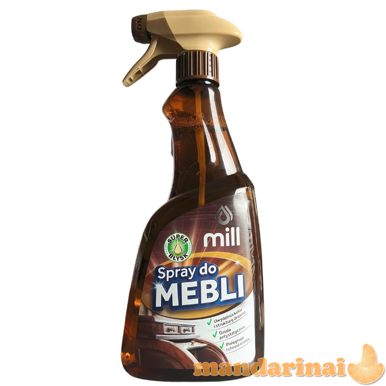 MILL Baldų valiklis, purškiamas, tūris 590ml
