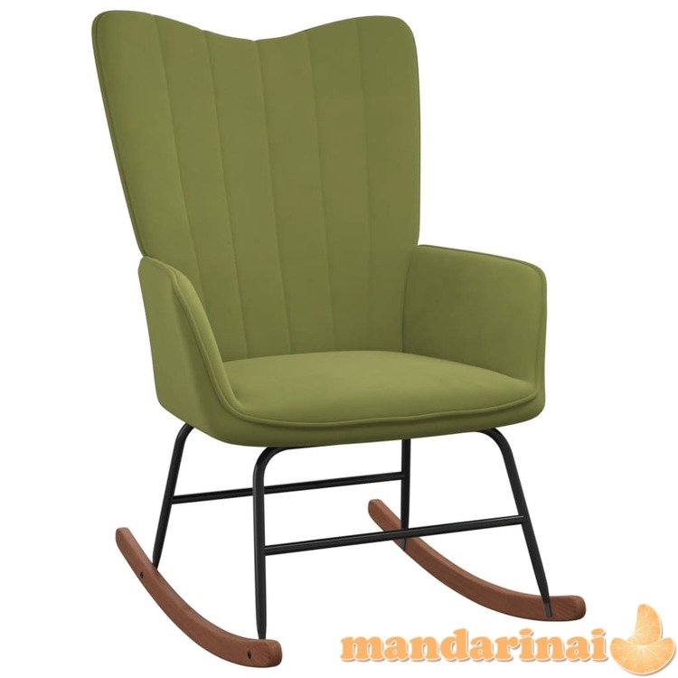 Supama kėdė, šviesiai žalios spalvos, aksomas