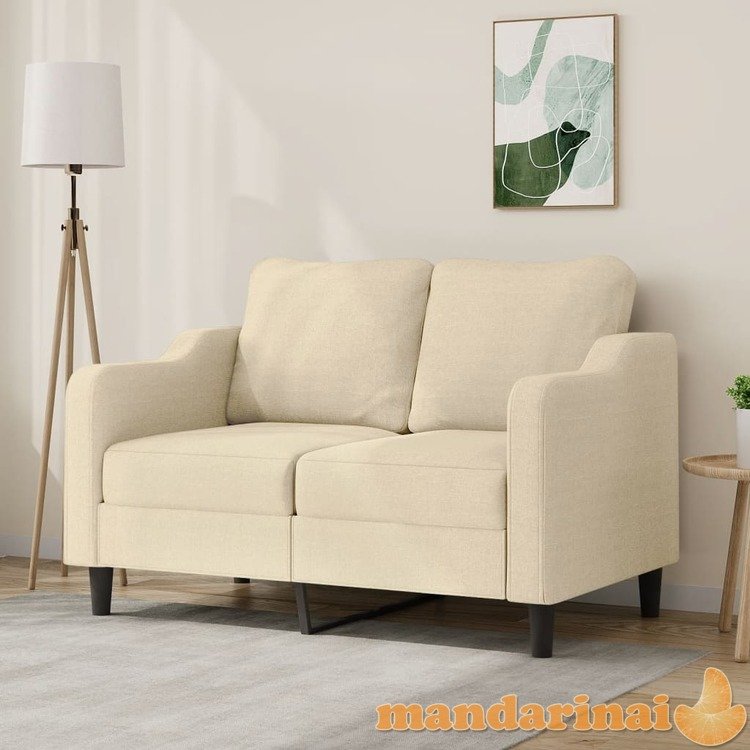 Dvivietė sofa, kreminės spalvos, 120cm, audinys