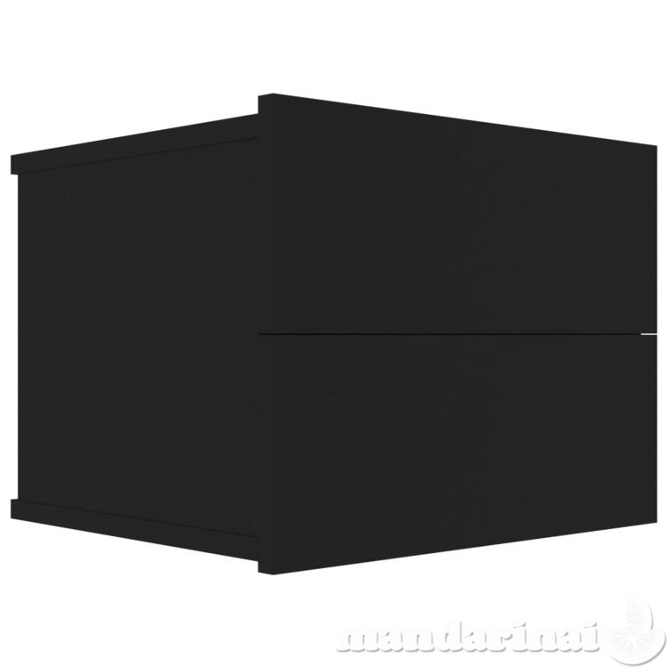 Naktinė spintelė, juodos spalvos, 40x30x30cm, mdp