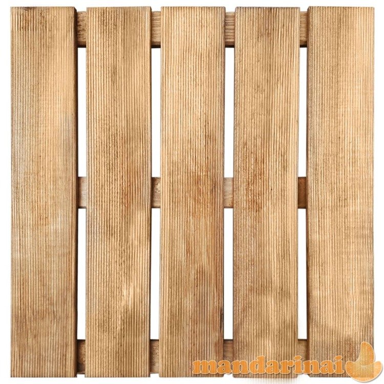 Grindų plytelės, 30vnt., rudos spalvos, 50x50cm, mediena