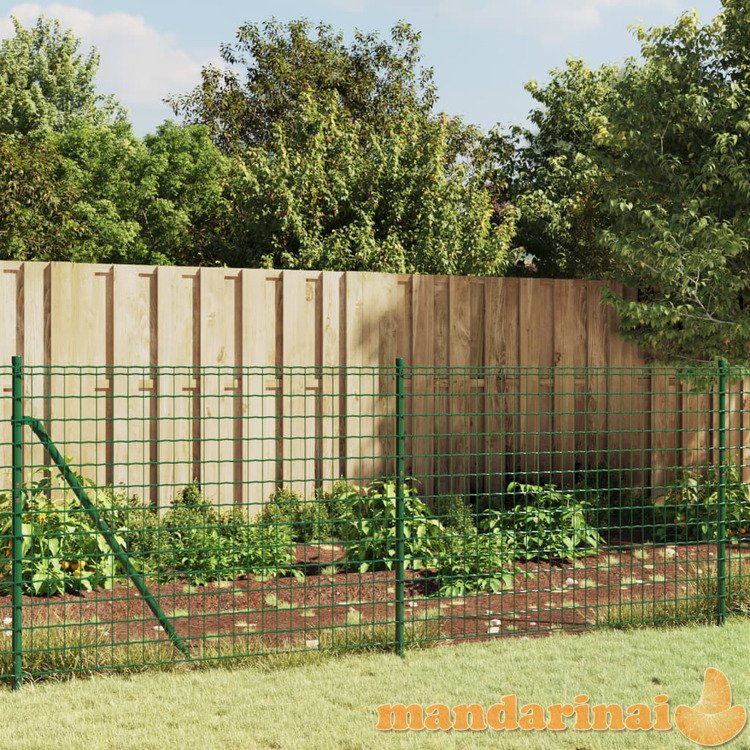 Vielinė tinklinė tvora, žalia, 1,1x25m, galvanizuotas plienas