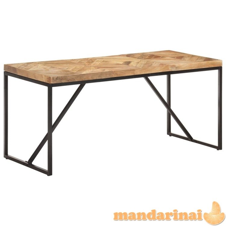 Valgomojo stalas, 160x70x76cm, akacija ir mango mediena