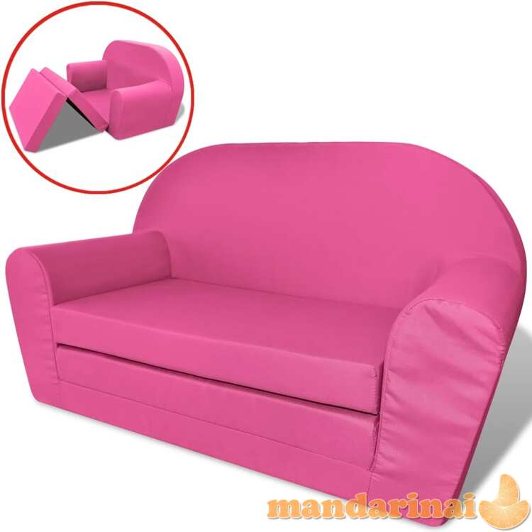Vaikiška ištiesiama sofa, rožinė