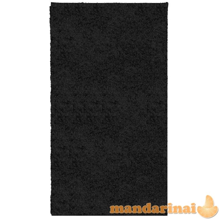 Shaggy tipo kilimas, juodos spalvos, 60x110cm, aukšti šereliai