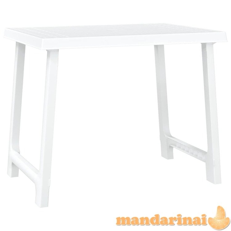 Stovyklavimo stalas, baltas, 79x56x64cm, pp, medienos imitacija