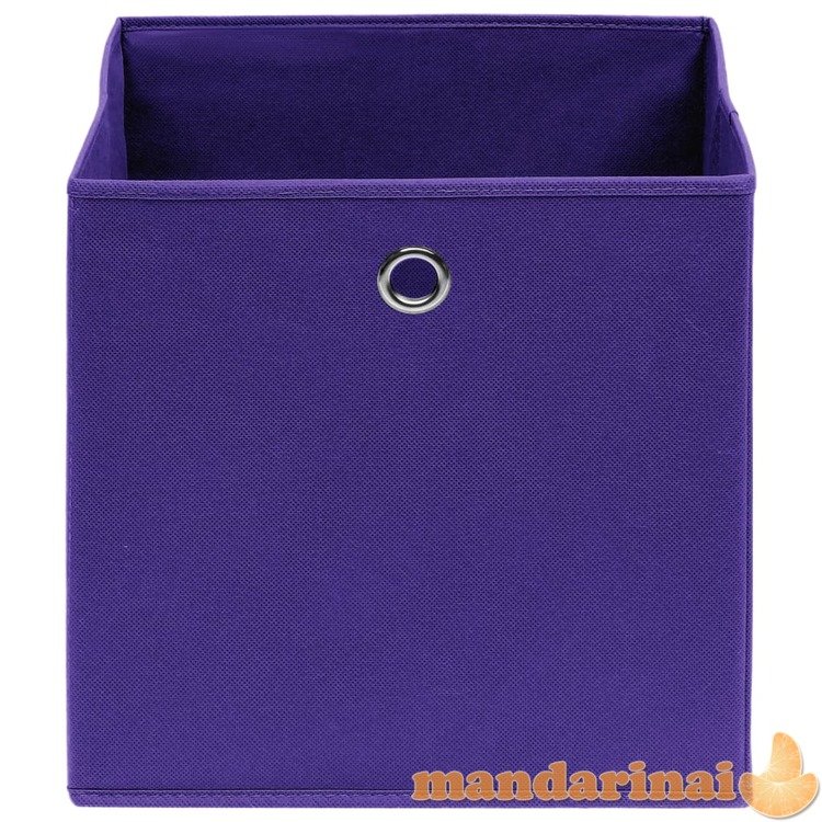 Daiktadėžės, 10vnt., violetinės spalvos, 32x32x32cm, audinys