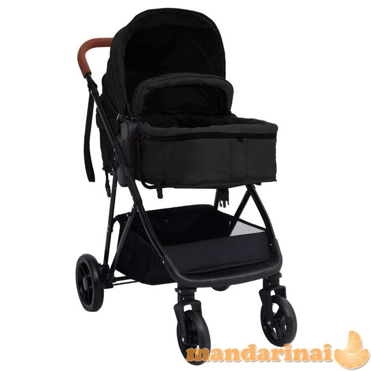 Vaikiškas vežimėlis 3-1, antracito ir juodos spalvos, plienas