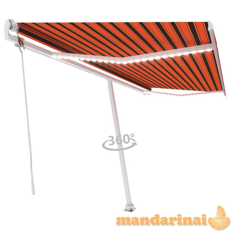 Markizė su led/vėjo jutikliu, oranžinė/ruda, 500x300cm