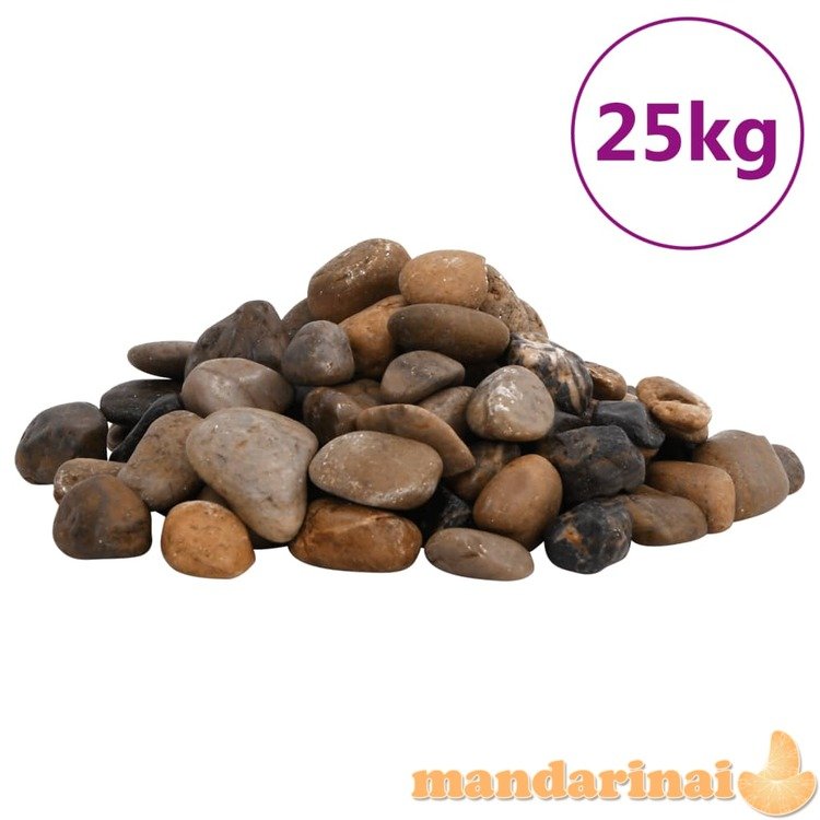 Poliruoti akmenukai, įvairių spalvų, 25kg, 2–5cm