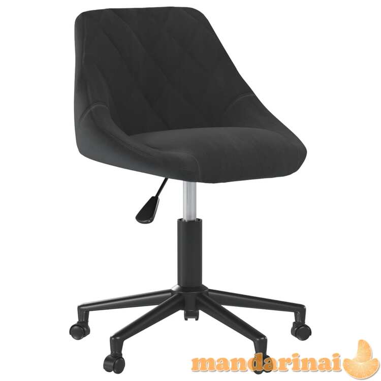 Pasukama biuro kėdė, juodos spalvos, aksomas