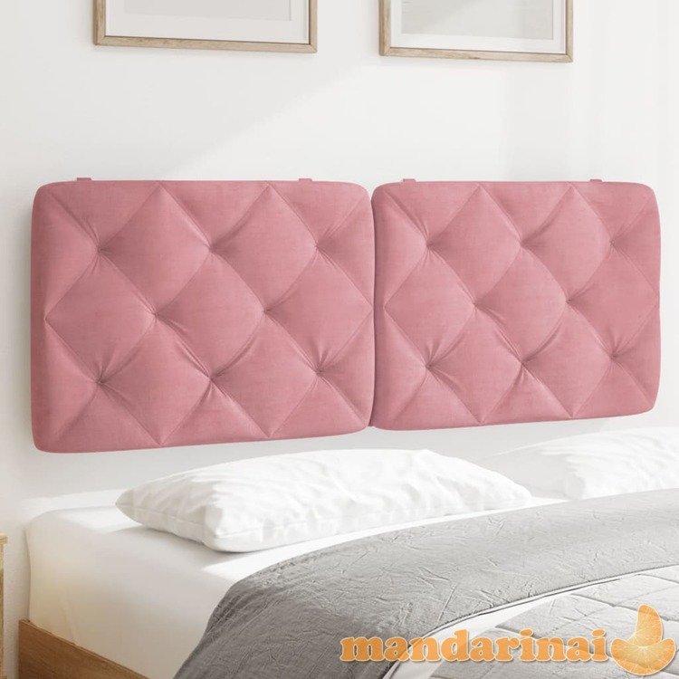 Galvūgalio pagalvėlė, rožinės spalvos, 120cm, aksomas