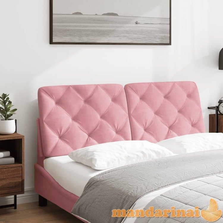 Galvūgalio pagalvėlė, rožinės spalvos, 120cm, aksomas