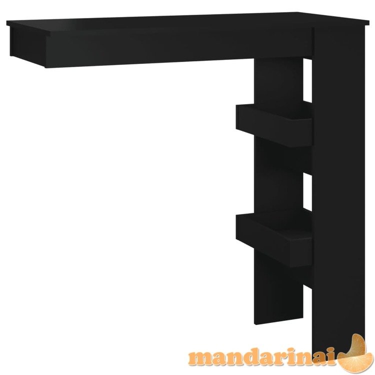 Sieninis baro staliukas, juodas, 102x45x103,5cm, mediena