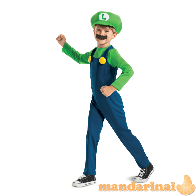 SUPER MARIO Kostiumas Luigi, 7-8 m.