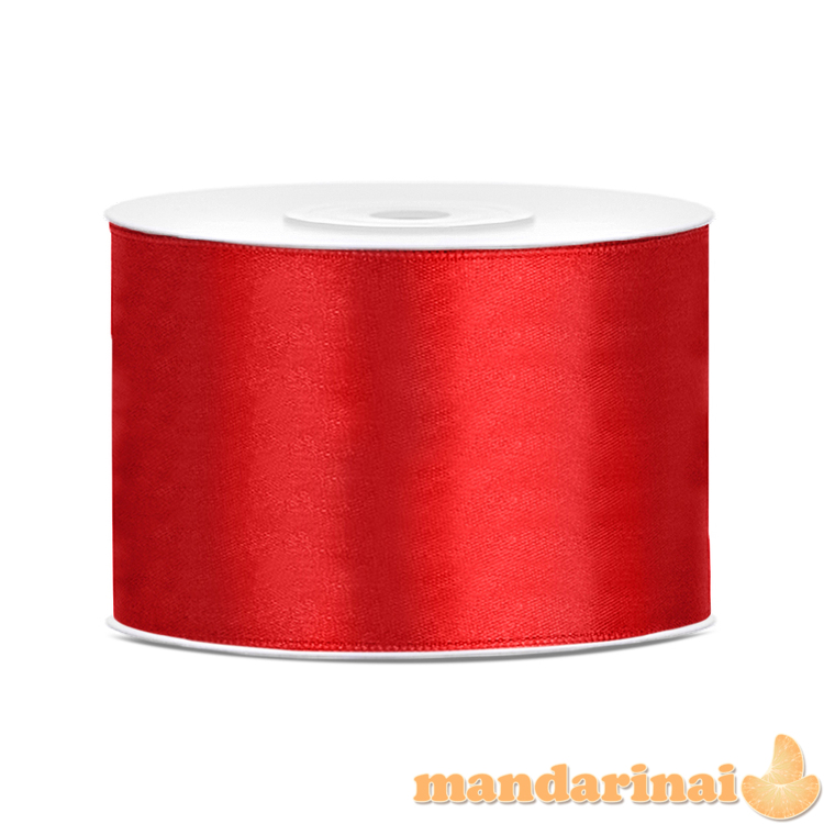 Satin Ribbon, red, 50mm/25m