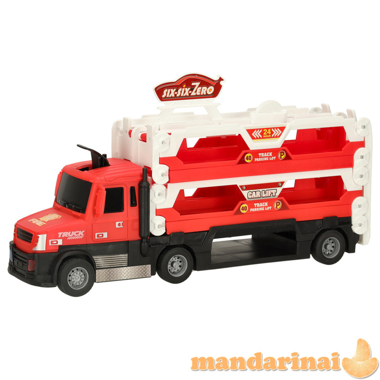 Automobilinis priekabos transporteris sulankstomas XXL raudonas