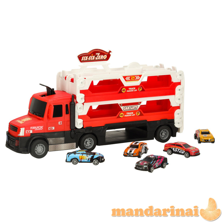 Automobilinis priekabos transporteris sulankstomas XXL raudonas