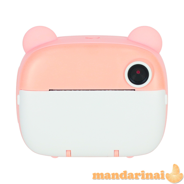 Momentinis fotoaparatas vaikams meškiukas rožinis 2