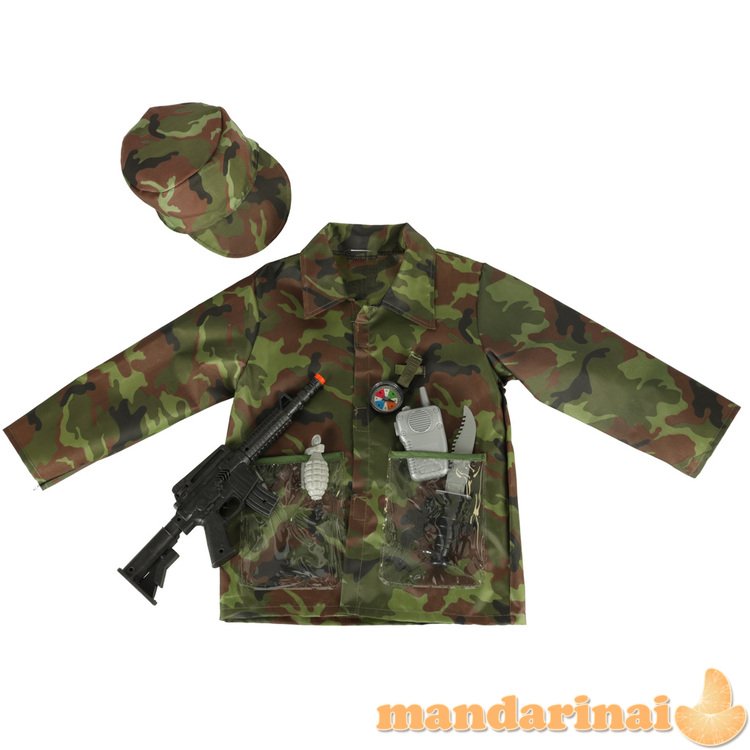 Karnavalinio kostiumo komplektas kareivis 3-8 m