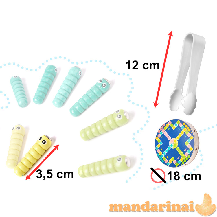 Šeimos žaidimas žuvų vikšrų žvejyba montessori 2